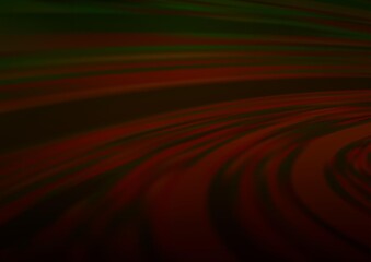 Dark Green, Red vector blurred bright background.