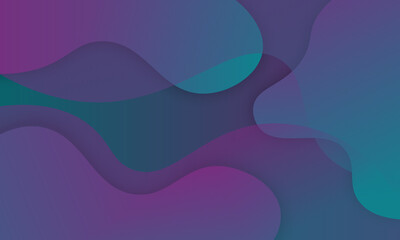 Abstract background with green and purple gradient waves shape.