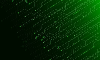 Abstract background with green technology structure circuit computer.
