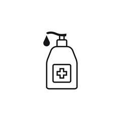 Hand sanitizer icon, hand sanitizer bottle vector isolated