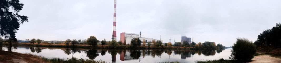 Fototapeta na wymiar Panorama heat and power station
