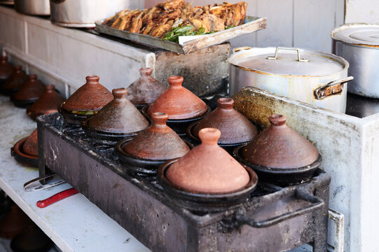 Tangine ceramic cooking food Morocco
