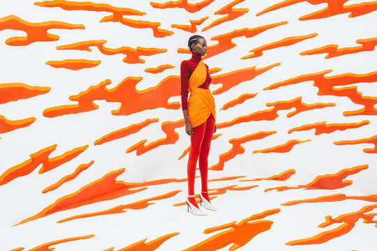 Orange And White Fashion.