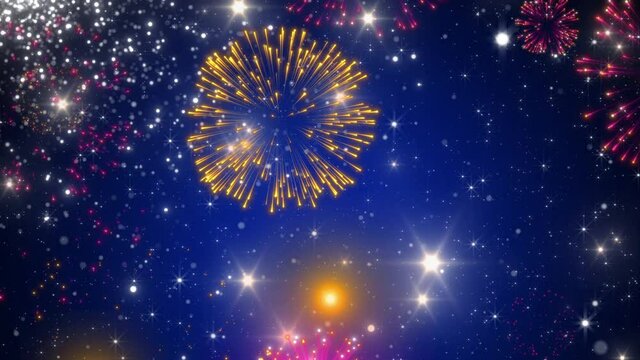 fireworks light explosion background loop video