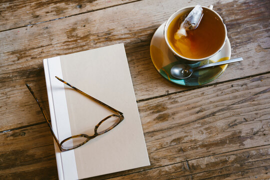 Book and tea