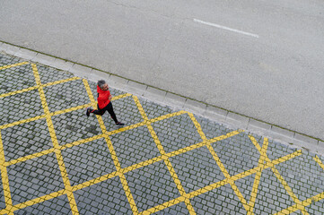 Man jogging in the city