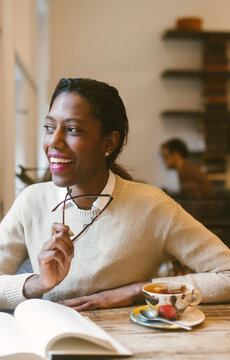 Young woman at cafe