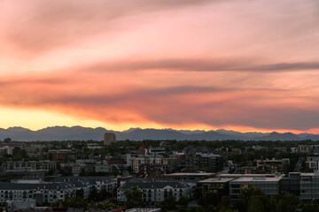 Dramatic colorful sunset