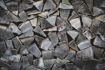 wall of firewood