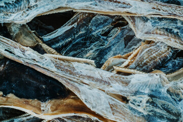 dried cod skin