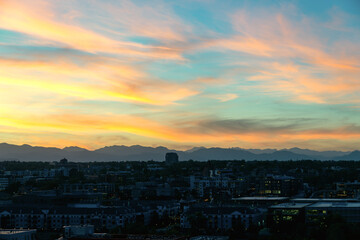 Dramatic colorful sunset