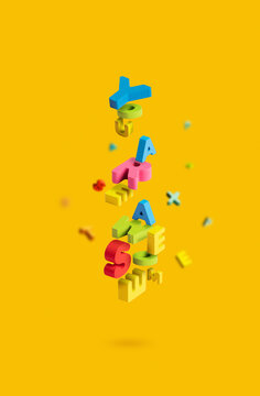 You Are Awesome / Colorful Letters Flying