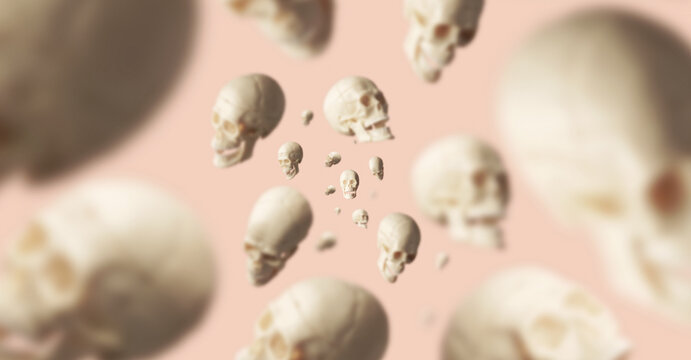 Skulls flying