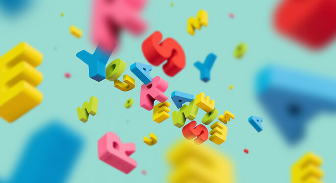 You Are Awesome / Colorful Letters Flying