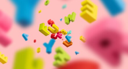 Fuck ' em all / Colorful Letters Flying