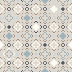 Arabic geometry, Tangled Moroccan Pattern, seamless vector background.