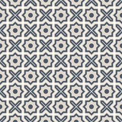 Arabic geometry, Tangled Moroccan Pattern, seamless vector background.