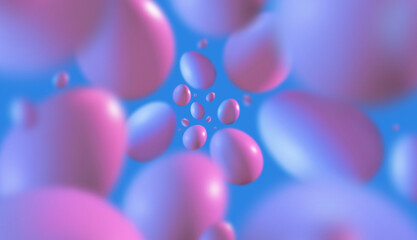 Abstract egg shaped objects / cell/ molecules.