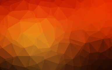 Light Red, Yellow vector triangle mosaic texture.