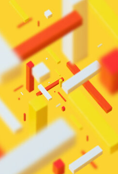 Abstract 3d Cubic Objects.