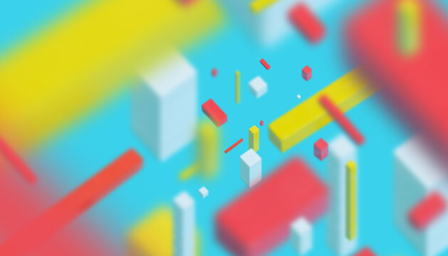 Abstract 3d Cubic Objects.