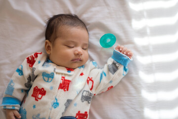 Newborn baby napping