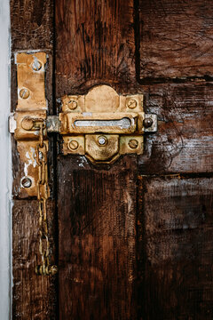 old brass lock