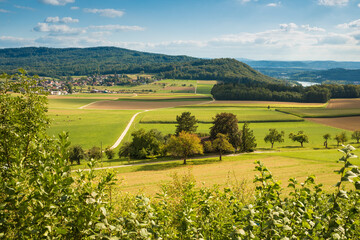 Ausblick in der Nähe von  Schloss Habsurg in Kanton Aargau, Schwitzerland