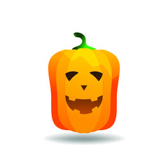 Halloween pumpkin icon vector image. Isolated pumpkin for design. Halloween symbol.