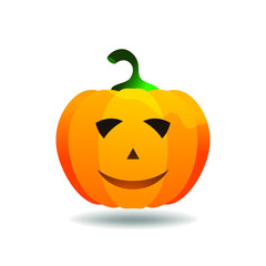 Halloween pumpkin icon vector image. Isolated pumpkin for design. Halloween symbol.
