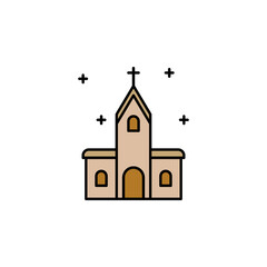 church, Christmas line icon. Elements of New Year, Christmas illustration. Premium quality graphic design icon. Can be used for web, logo, mobile app, UI, UX