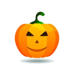 Halloween pumpkin icon vector image. Isolated pumpkin for design. Halloween symbol.