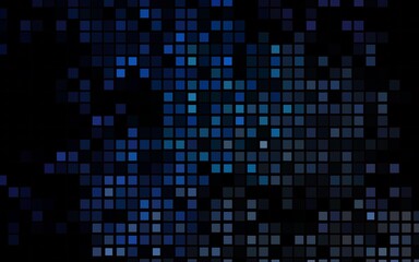 Dark BLUE vector template with crystals, rectangles.