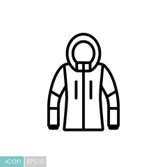 Winter Jacket vector icon. Winter sign