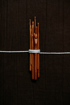 Bamboo hook and cotton cord