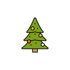 Christmas, tree line icon. Elements of New Year, Christmas illustration. Premium quality graphic design icon. Can be used for web, logo, mobile app, UI, UX