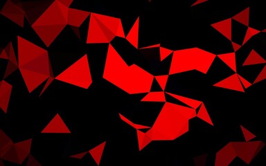 Light Red vector abstract polygonal layout.