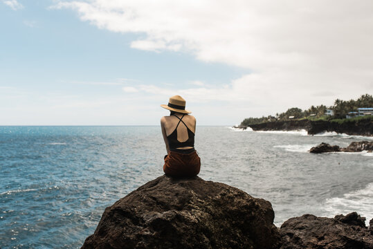 Woman traveling in Hawaii