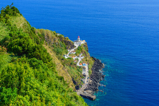 The Lighthouse Ponta do Arnel near Nordeste town in Sao Miguel