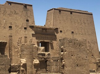 Ancient Temple Of Edfu In Egypt