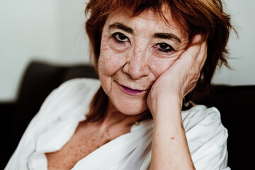Portrait of a woman of eighty years old