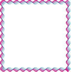 正方形線のグラデーションの飾り枠