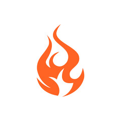 Simple vector flame icon in flat style