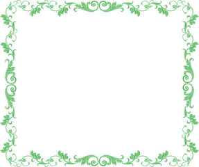 唐草の角丸正方形飾り枠