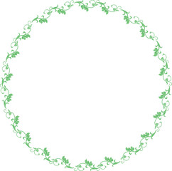 唐草の円形飾り枠