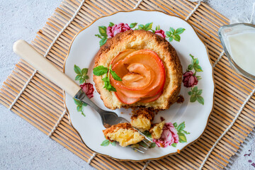 Mini almond and apple tart