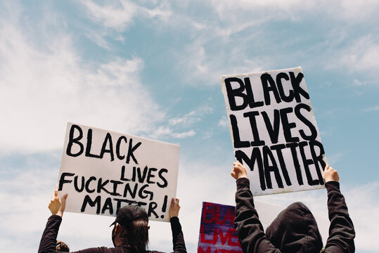 Protest signs for black lives matter