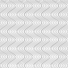 Vector geometric seamless pattern. Modern geometric background with intertwining wavy lines.