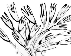 墨絵のパターン