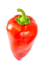 Red sweet pepper isolated on white background